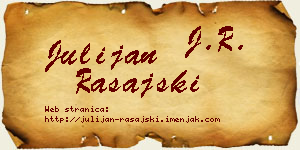 Julijan Rašajski vizit kartica